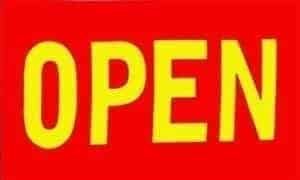 Open flag red yellow