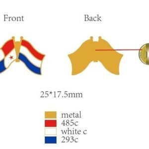 Panama Netherlands flag friendship pin