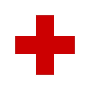 White flag With a Red Cross