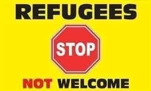 Refugees Not Welcome flag