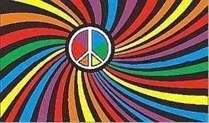 Regenboog Peace Psychedelic vlag