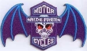 Motorcycle Ride Free flag patch 2