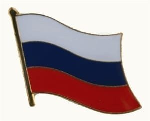 Russia flag lapel pin