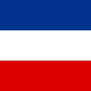 Servia Montenegro flag tricolor