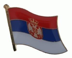 Serbia Servia flag lapel pin