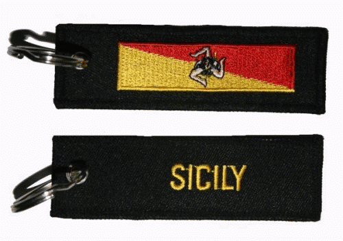 Sicilia Sicily flag Keyring