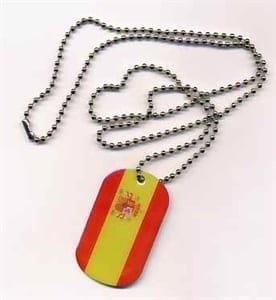 Spain flag Dog Tag Hanger