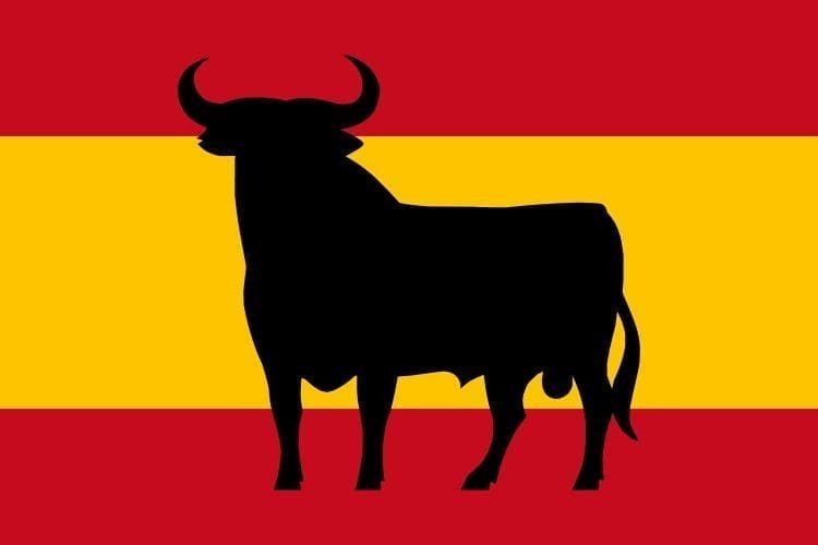Spain flag Bull Toro