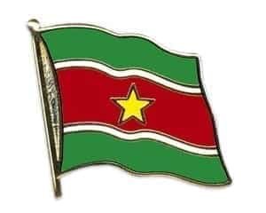 Surinam flag lapel pin