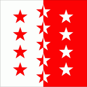 Wallis Canton flag Switzerland