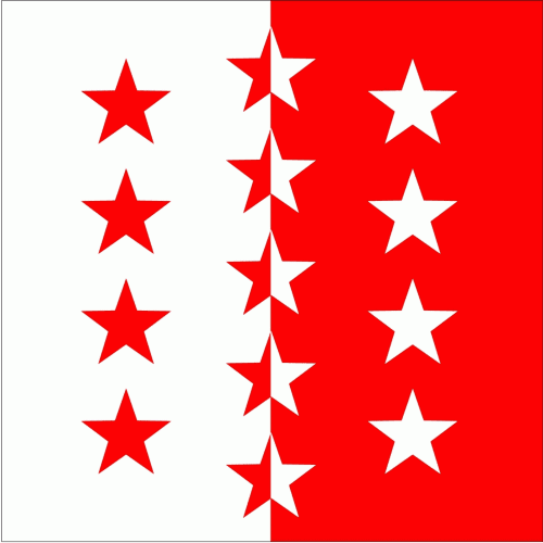Wallis Canton flag Switzerland