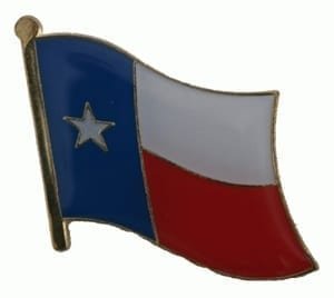 Texas flag lapel pin