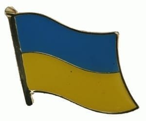Ukraine flag lapel pin