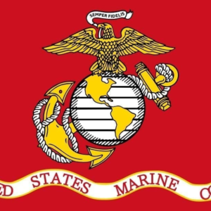 USA Marines flag Red