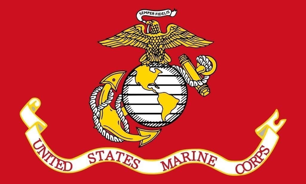 USA Marines flag Red
