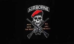 USA Airborne flag Mess with the Best