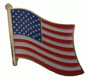 United States USA flag lapel pin