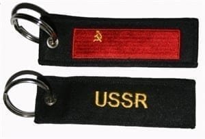 USSR Soviet Union flag keyring