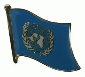 United Nations flag pin