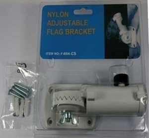 Gable flag pole holder adjustable