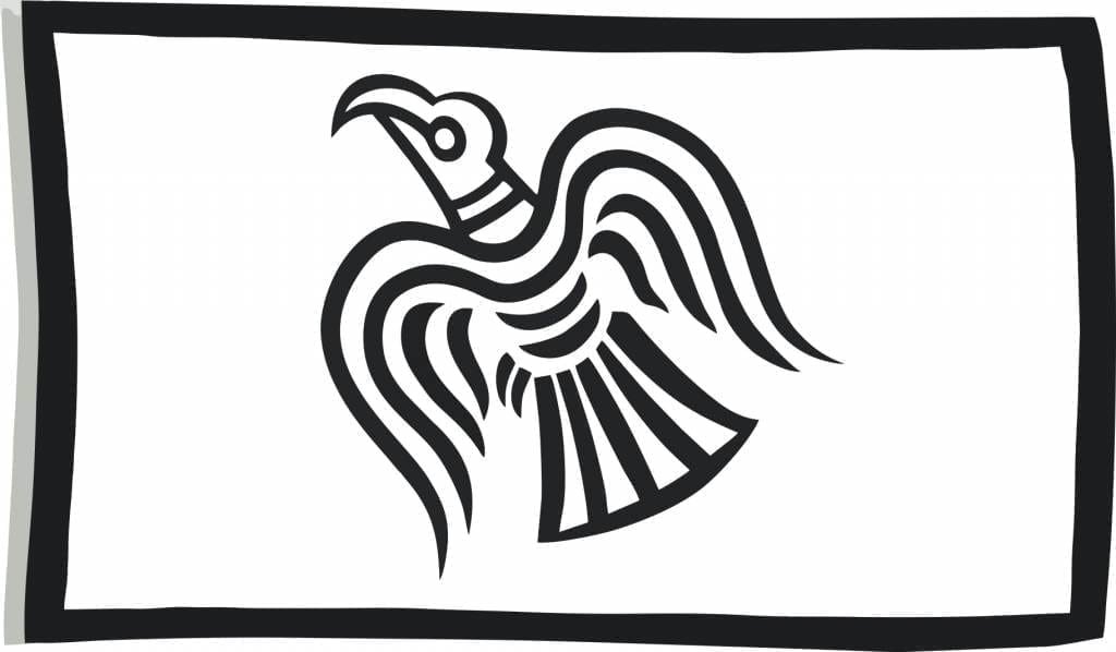 Black Raven Viking flag