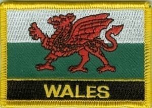 Wales flag patch