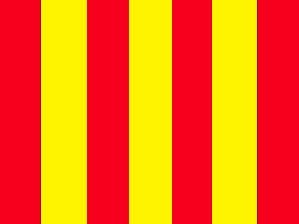 Racing flag Yellow Red warning