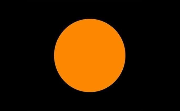 Racing flag Black Orange circle