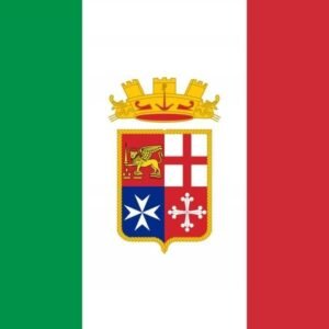 Italy National flag at sea